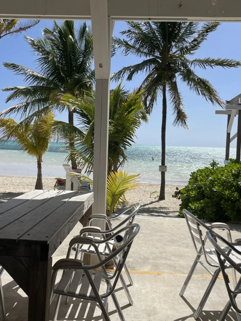 A local waterfront restaurant in Grand Bahama
