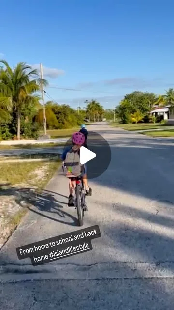 The everyday bike ride home from school in Grand Bahama